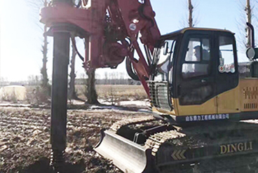 DR-90 small rotary drilling rig to reach the construction site northeast