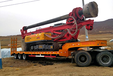 DR160 rotary drilling rig arrived at the construction site
