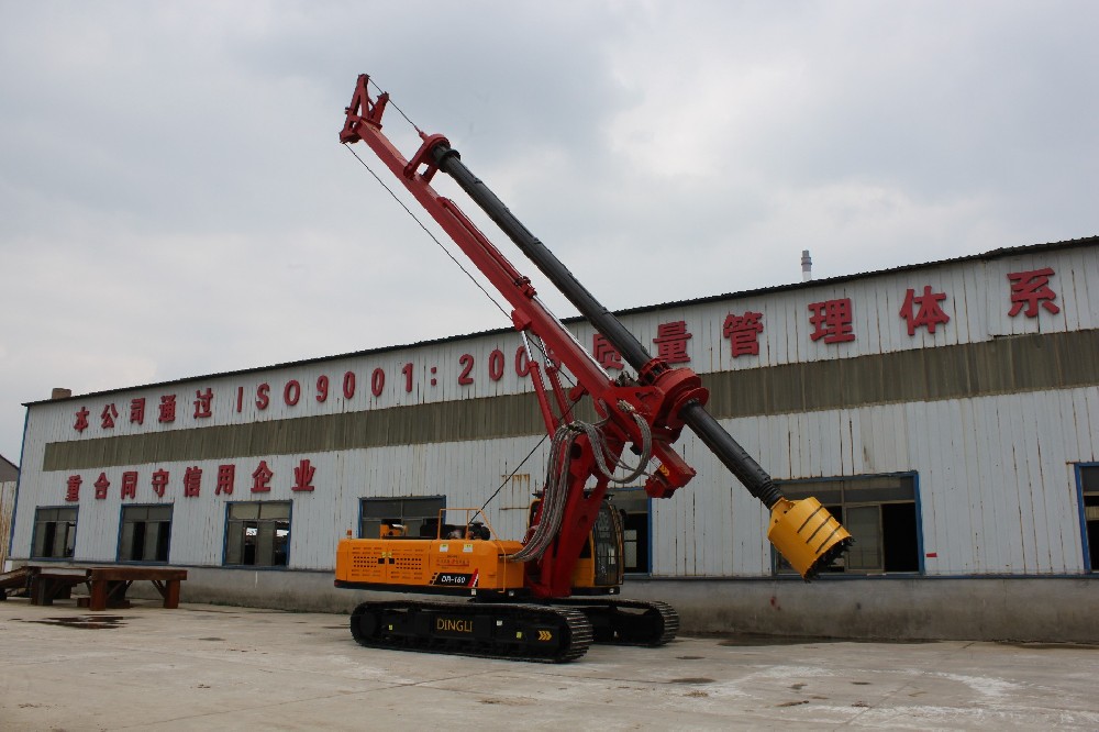 Customized green DR-160 rotary drilling rig is being debugged!