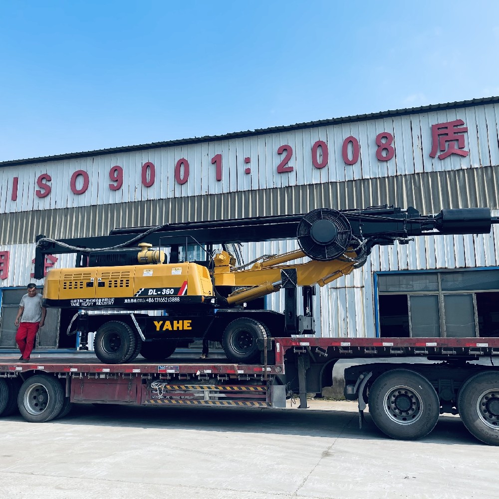 dingli heavy industry DL-360 wheel drilling rig working video