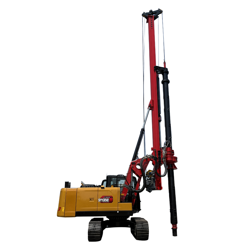 Sany 135 excavator modified rotary drilling rig