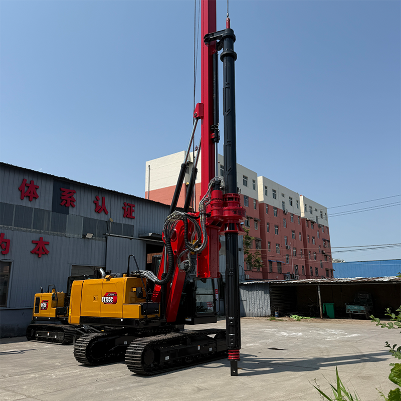 Sany 135 excavator modified rotary drilling rig