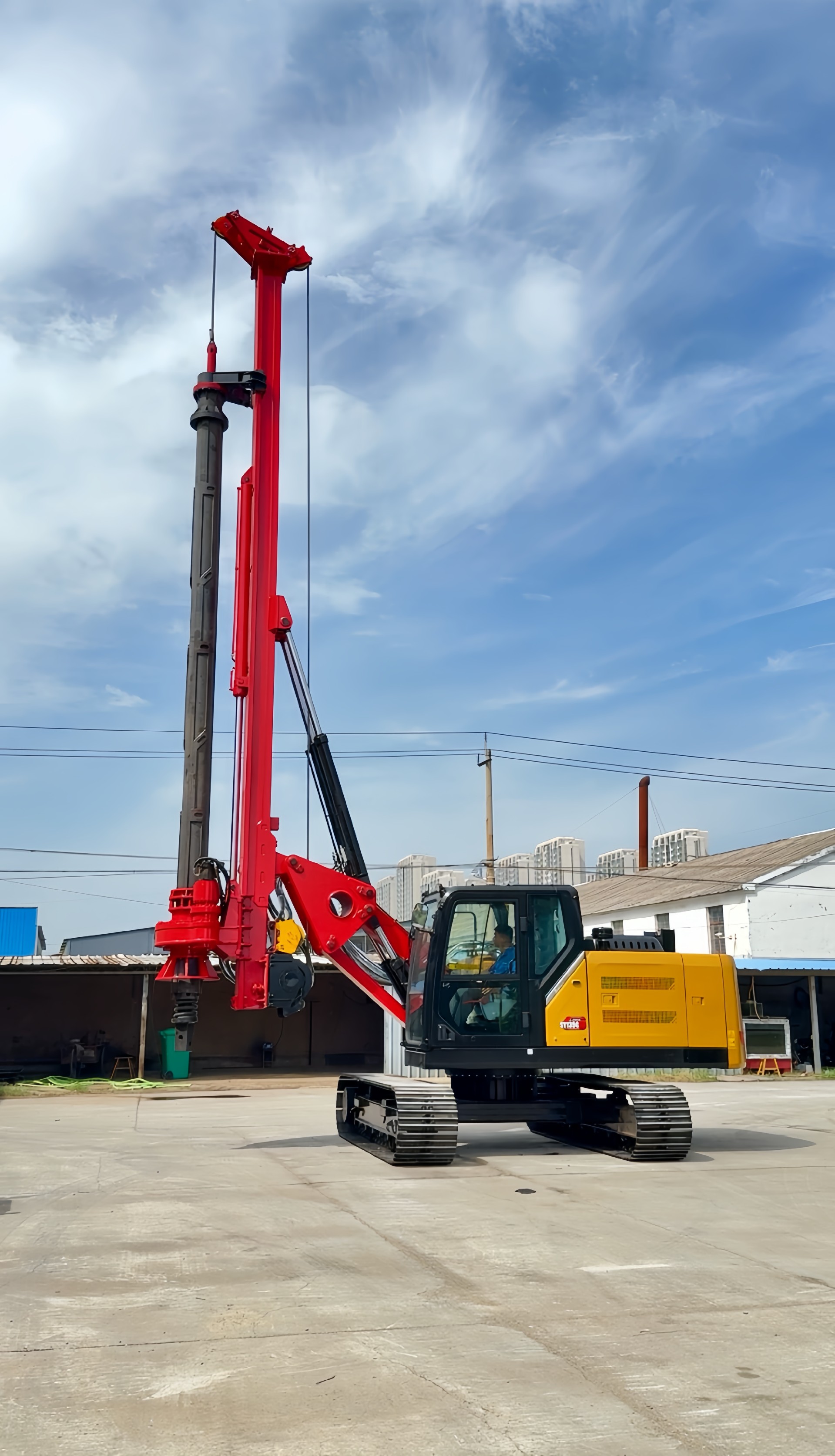 Sany 135 excavator modified rotary drilling rig