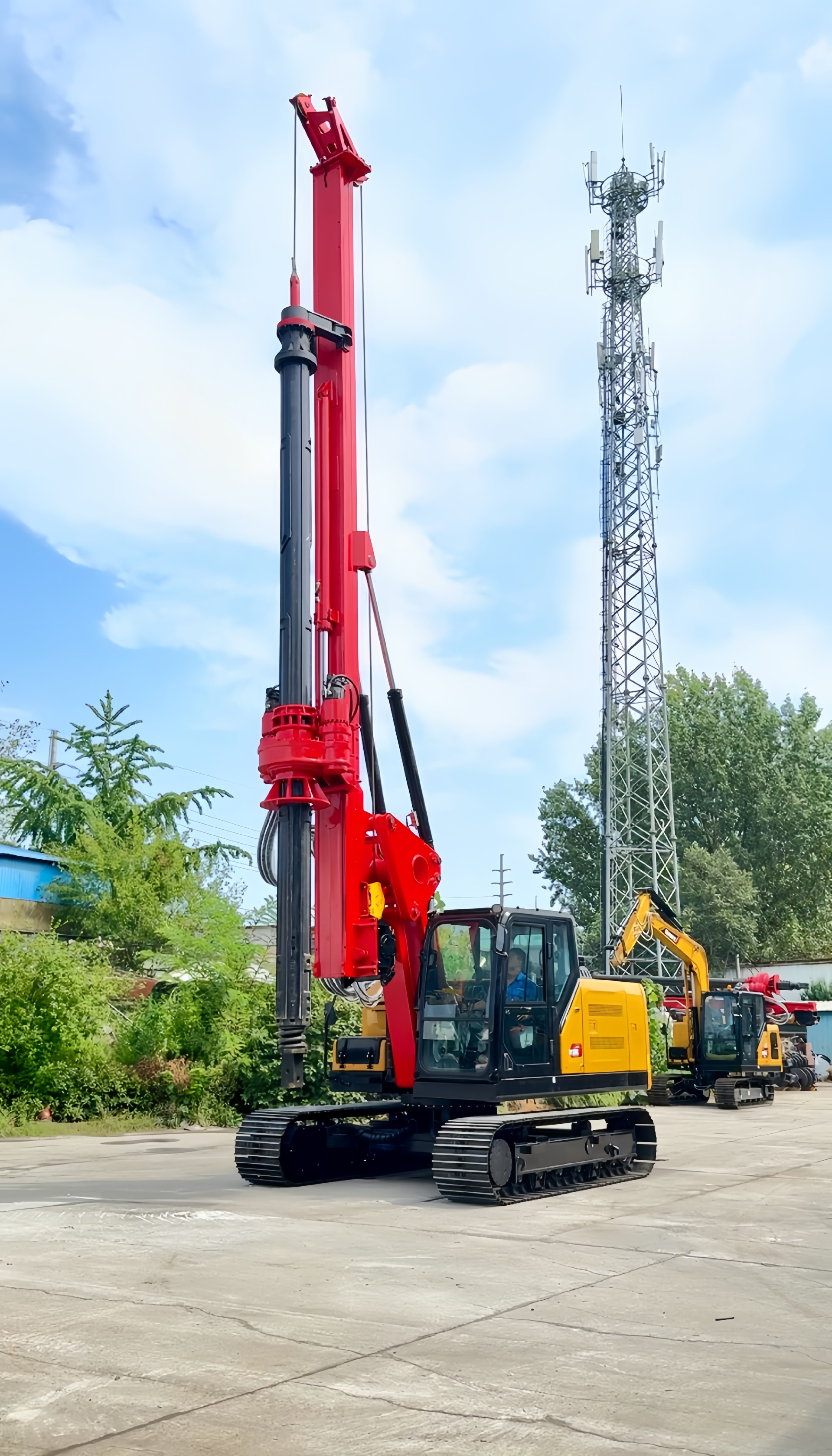 Sany 135 excavator modified rotary drilling rig