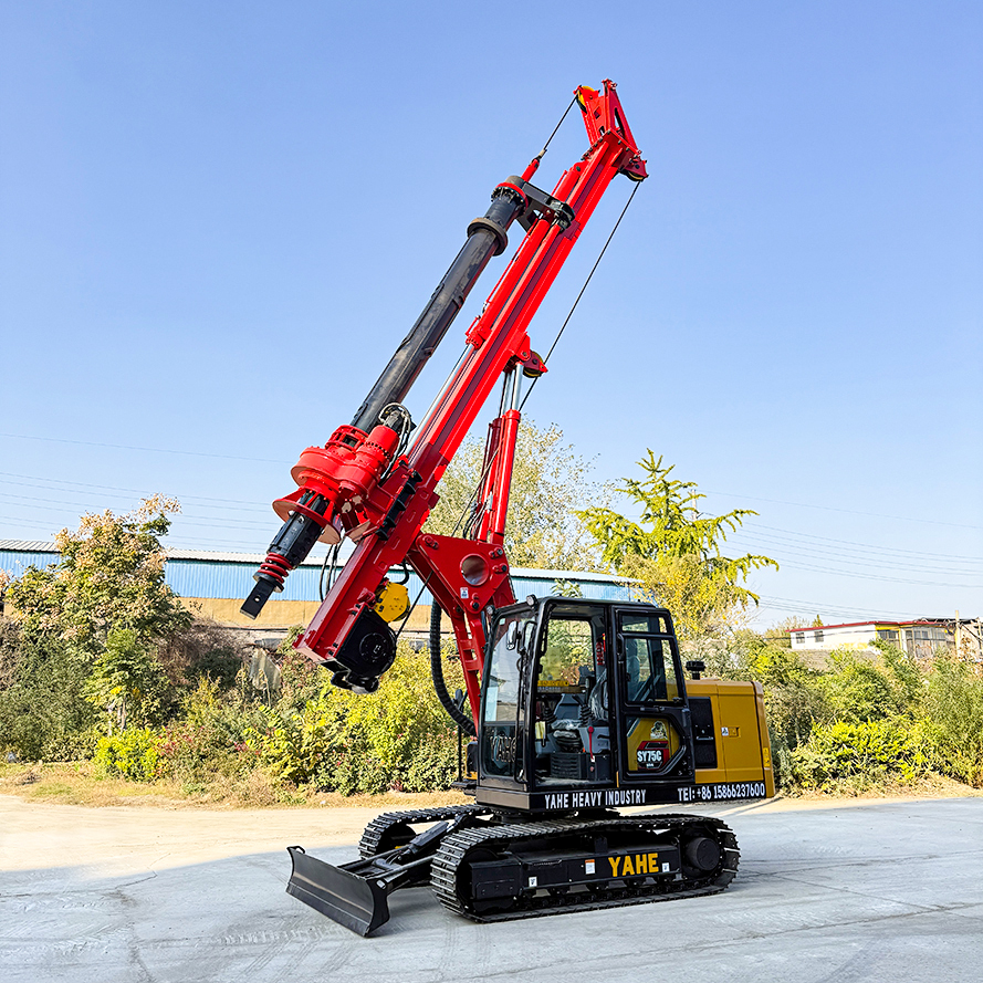 Sany 75 excavator modified rotary drilling rig